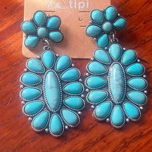 Turqouise Western Earrings